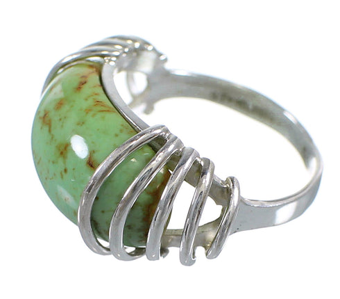 Southwest Turquoise And Sterling Silver Ring Size 5-3/4 RX80934